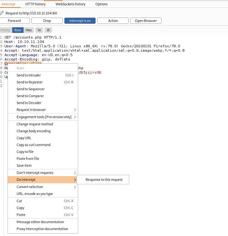Selecting Response to this request